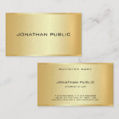 Attorney Elegant Professional Faux Gold Sjabloon Visitekaartje (Voorkant / Achterkant)