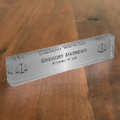 Attorney Executive Desk Name Borden Naambordje (Zijkant)
