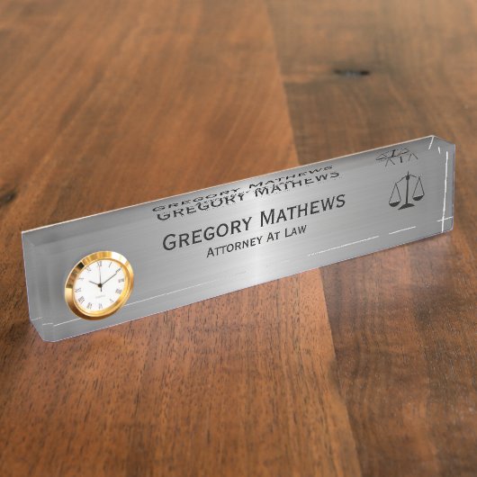 Attorney Executive Desk Name Borden Naambordje (Zijkant)