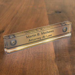 Attorney Executive Desk Name Plaque Naambordje