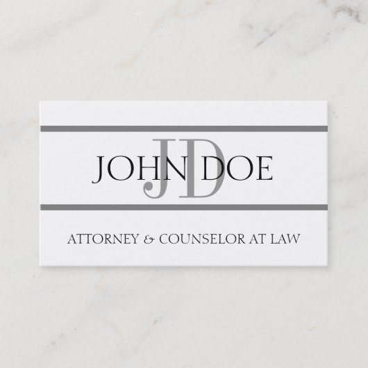 Attorney G Stripe W/W - Available Letterhead - Visitekaartje (Voorkant)