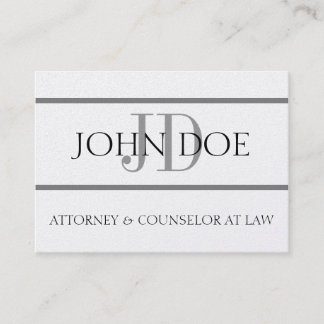Attorney G Stripe W/W Oversize Platinum Card Visitekaartje