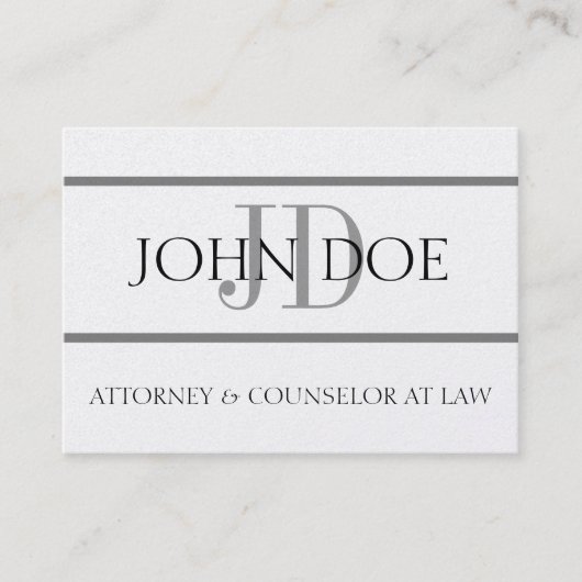 Attorney G Stripe W/W Oversize Platinum Card Visitekaartje (Voorkant)