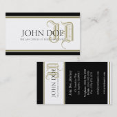 Attorney Gold Fancy Monogram Visitekaartje (Voorkant / Achterkant)
