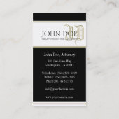 Attorney Gold Fancy Monogram Visitekaartje (Achterkant)