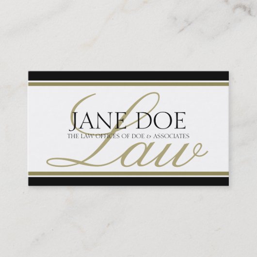 Attorney Gold LAW Script Visitekaartje (Voorkant)
