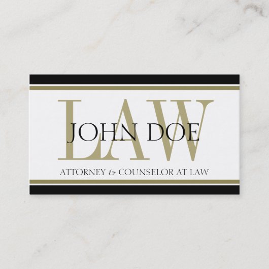 Attorney Gold LAW Visitekaartje (Voorkant)