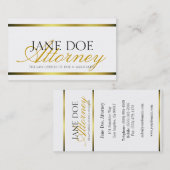 Attorney Gold Metallic Script Visitekaartje (Voorkant / Achterkant)