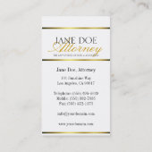 Attorney Gold Metallic Script Visitekaartje (Achterkant)