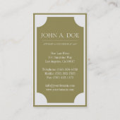 Attorney Gold Plaque/Border White Visitekaartje (Achterkant)