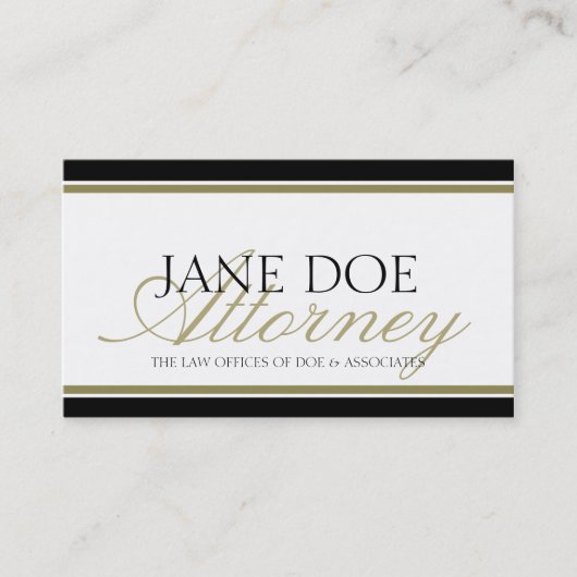 Attorney Gold Script Visitekaartje (Voorkant)