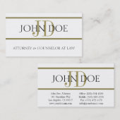 Attorney Gold Stripes - Available Letterhead - Visitekaartje (Voorkant / Achterkant)