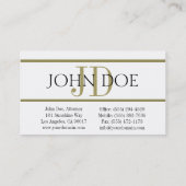 Attorney Gold Stripes - Available Letterhead - Visitekaartje (Achterkant)