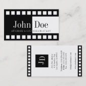 Attorney Half/Half B/W Film Visitekaartje (Voorkant / Achterkant)