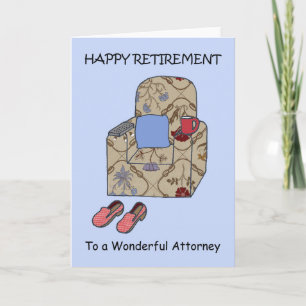Attorney Happy Retirement Cartoon fauteuil Kaart