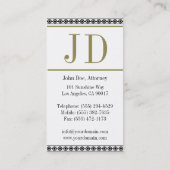 Attorney Horiz Stripe W/W Visitekaartje (Achterkant)
