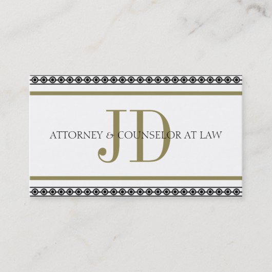 Attorney Horiz Stripe W/W Visitekaartje (Voorkant)