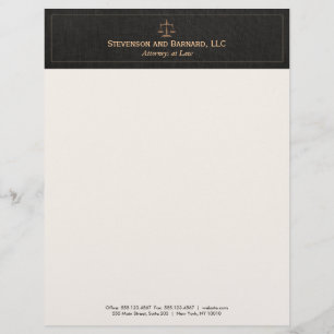 Attorney Justice Scale Black Linen Custom Briefhoofd