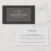 Attorney Justice Scale Traditional Black and White Visitekaartje (Voorkant / Achterkant)