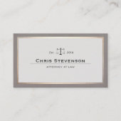 Attorney Justice Scale Traditional  Style Visitekaartje (Voorkant)