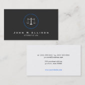 Attorney Justice Scales Black White en Blue Visitekaartje (Voorkant / Achterkant)