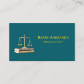 Attorney Justice Scales & Books with QR code Visitekaartje (Voorkant)