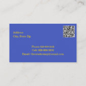 Attorney Justice Scales & Books with QR code Visitekaartje (Achterkant)