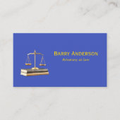 Attorney Justice Scales & Books with QR code Visitekaartje (Voorkant)