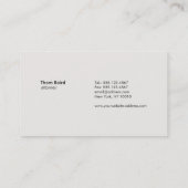 Attorney Justice Scales Dark Brown Linen look Visitekaartje (Achterkant)