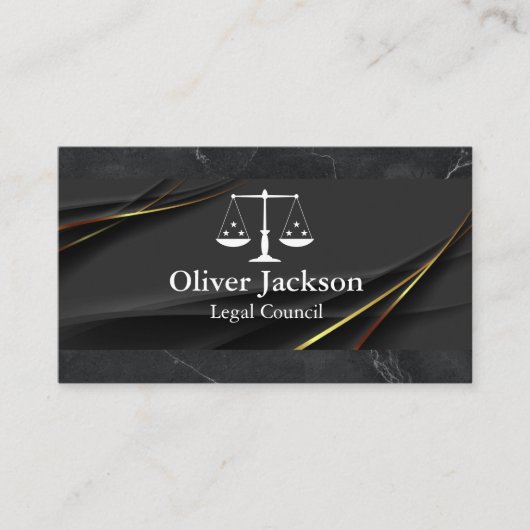 Attorney | Justice Scales | Law Visitekaartje (Voorkant)