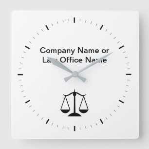 Attorney Kantoor Company Logo Clocks Vierkante Klok
