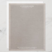 Attorney Law Kantoor Linen Texture look Classic Persoonlijk Briefhoofd (Voorkant / Achterkant)