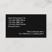 Attorney Law Kantoor Logo Visitekaartjes (Achterkant)