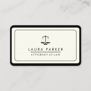 Attorney Law Lawyer Black Scale Professional Visitekaartje