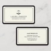 Attorney Law Lawyer Black Scale Professional Visitekaartje (Voorkant / Achterkant)