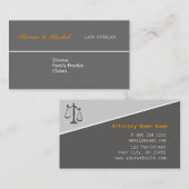 Attorney Law Plain Justice Scales Visitekaartje (Voorkant / Achterkant)