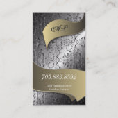 Attorney Law Visitekaartje Silver Gold Monogram (Achterkant)