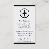 Attorney Lawyer Airline Aviation Law Firma Visitekaartje (Achterkant)