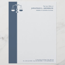Attorney/Lawyer - Blue letterhead Briefhoofd Sjabloon