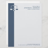 Attorney/Lawyer - Blue letterhead Briefhoofd Sjabloon (Voorkant / Achterkant)