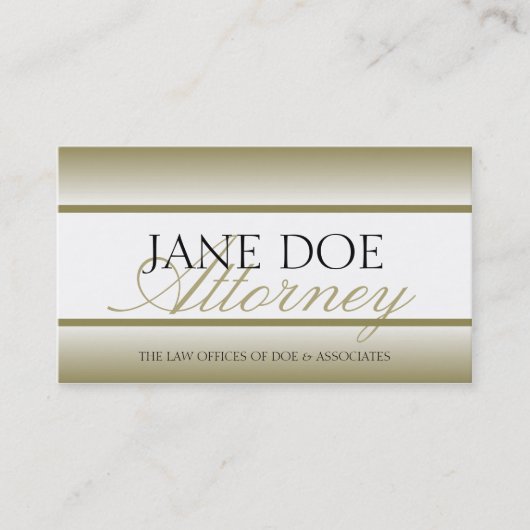 Attorney Lawyer Gold Fade - Available Letterhead - Visitekaartje (Voorkant)