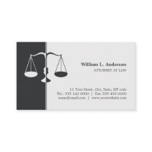 Attorney Lawyer (Gray) Professional visitekaartje