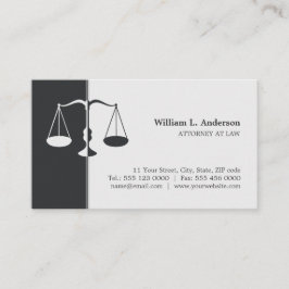 Attorney Lawyer (Gray) Professional visitekaartje