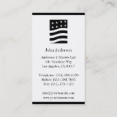 Attorney Lawyer Immigration Naturalization Law Visitekaartje (Achterkant)