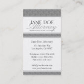 Attorney Lawyer Law Firma Script Blue Marble Platn Visitekaartje (Achterkant)