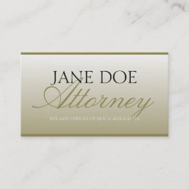 Attorney Lawyer Law Firma Script Gold Fade Visitekaartje