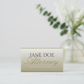 Attorney Lawyer Law Firma Script Gold Fade Visitekaartje (Staand voorkant)