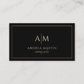 Attorney Lawyer Modern Monogram Visitekaartje (Voorkant)