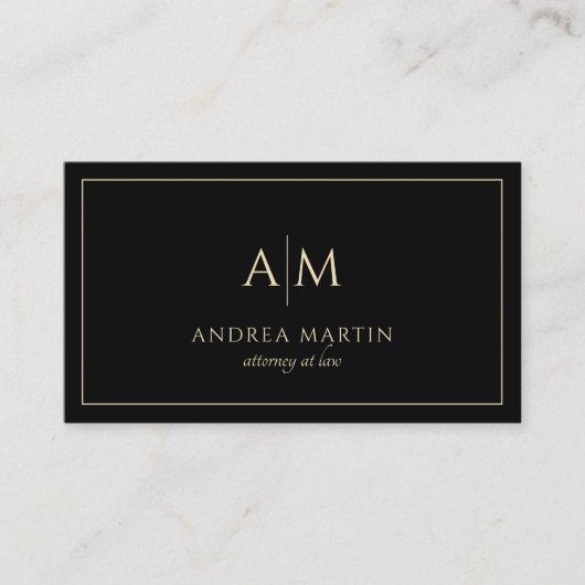 Attorney Lawyer Modern Monogram Visitekaartje (Voorkant)