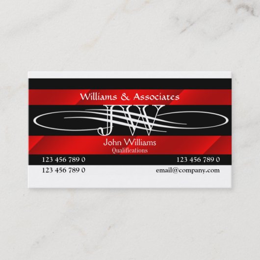 Attorney Lawyer monogram masculine Visitekaartje (Voorkant)